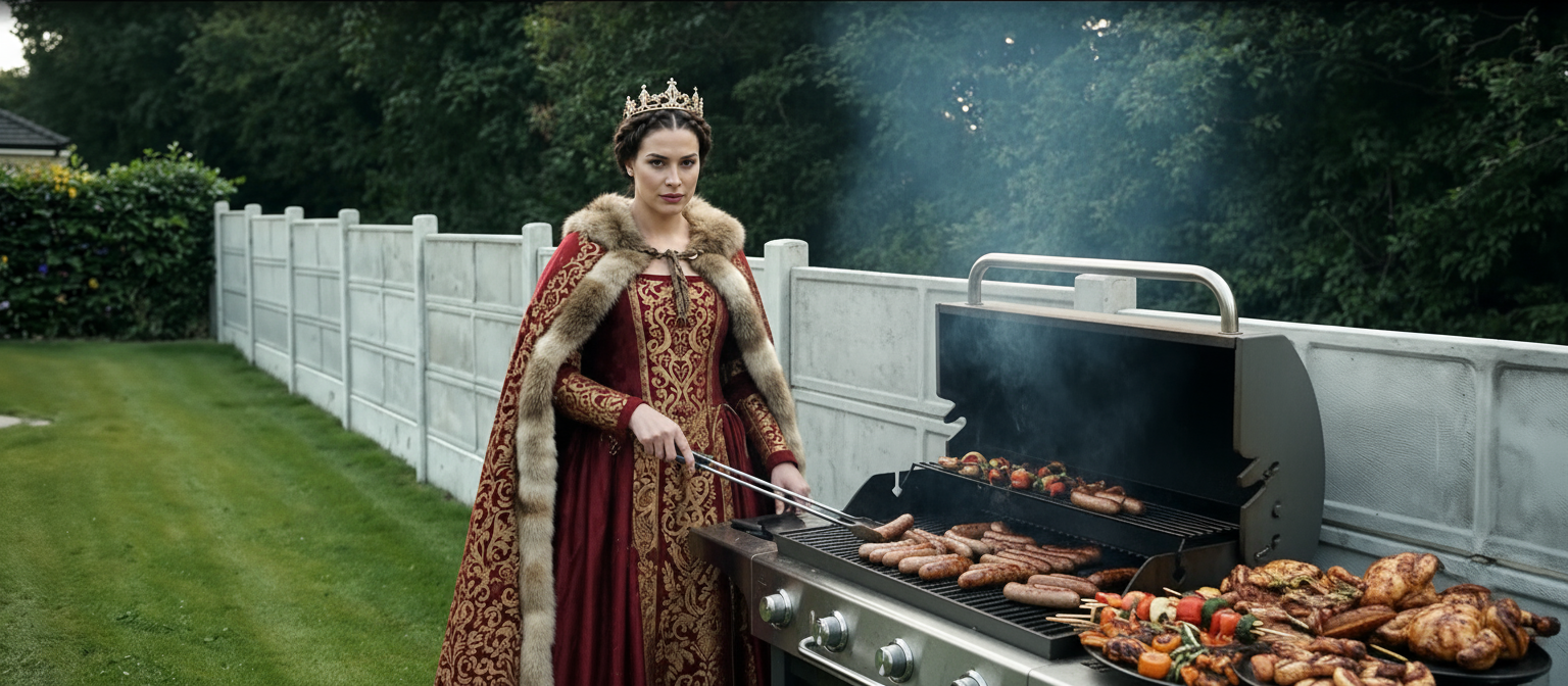 Najkrajšie Ploty — synthetic short spot starring a medieval queen